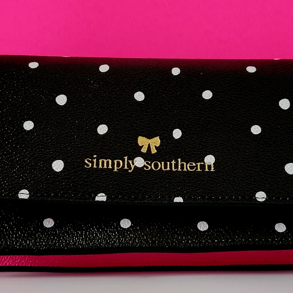 Simply Southern Black and White Polka Dot Clutch